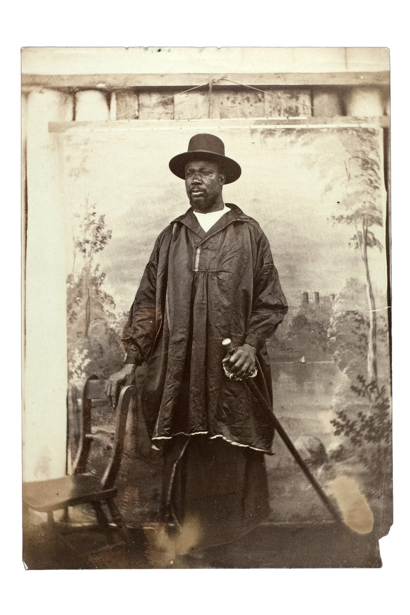 King of Brass, Nigeria, ok. 1875 (odbitka albuminowa) autorstwa Francis W. Joaque