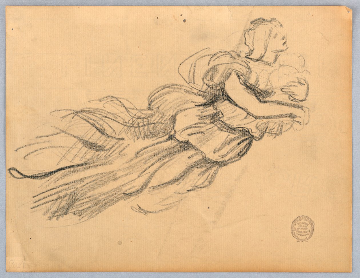 Szkic postaci z draperią autorstwa Francis Augustus Lathrop
