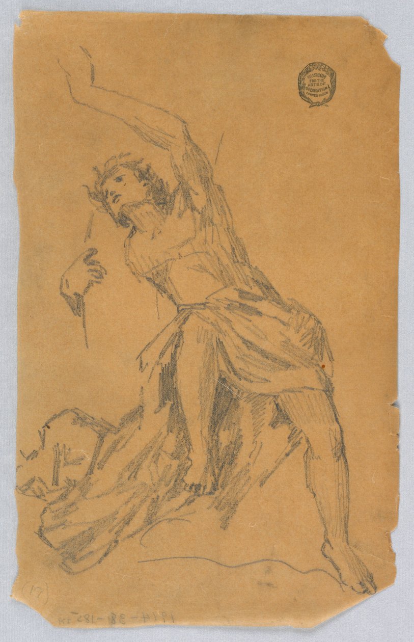 Szkic postaci z draperią autorstwa Francis Augustus Lathrop