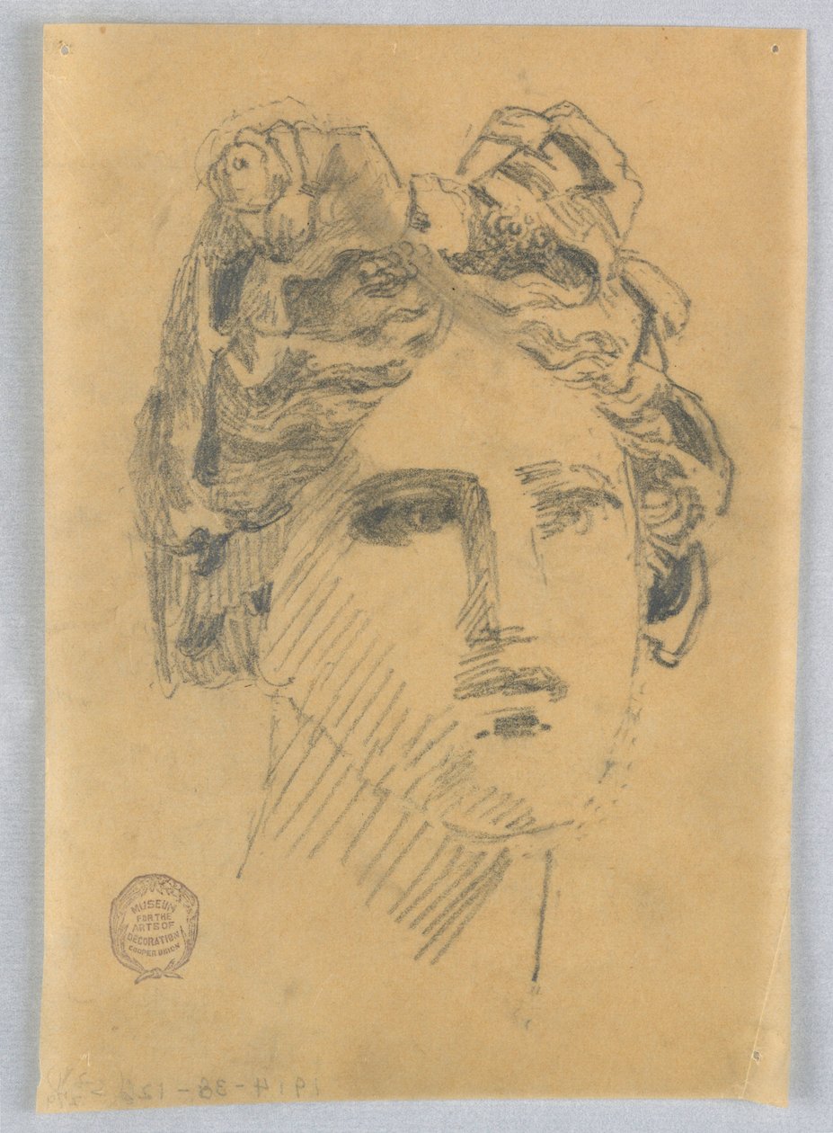 Szkic kobiecej głowy autorstwa Francis Augustus Lathrop