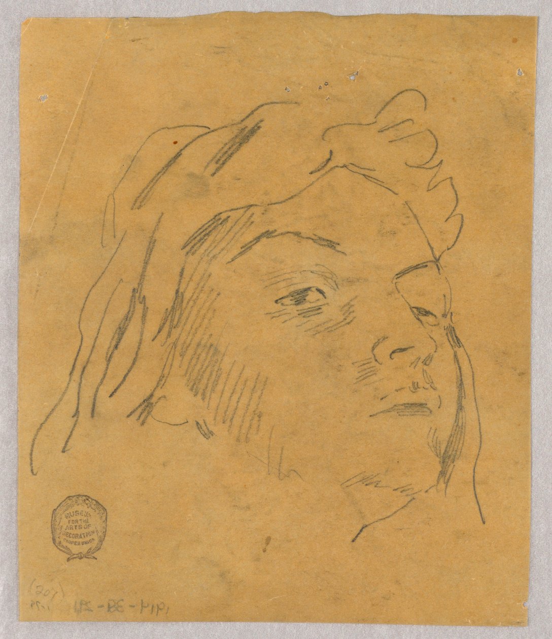 Szkic głowy autorstwa Francis Augustus Lathrop