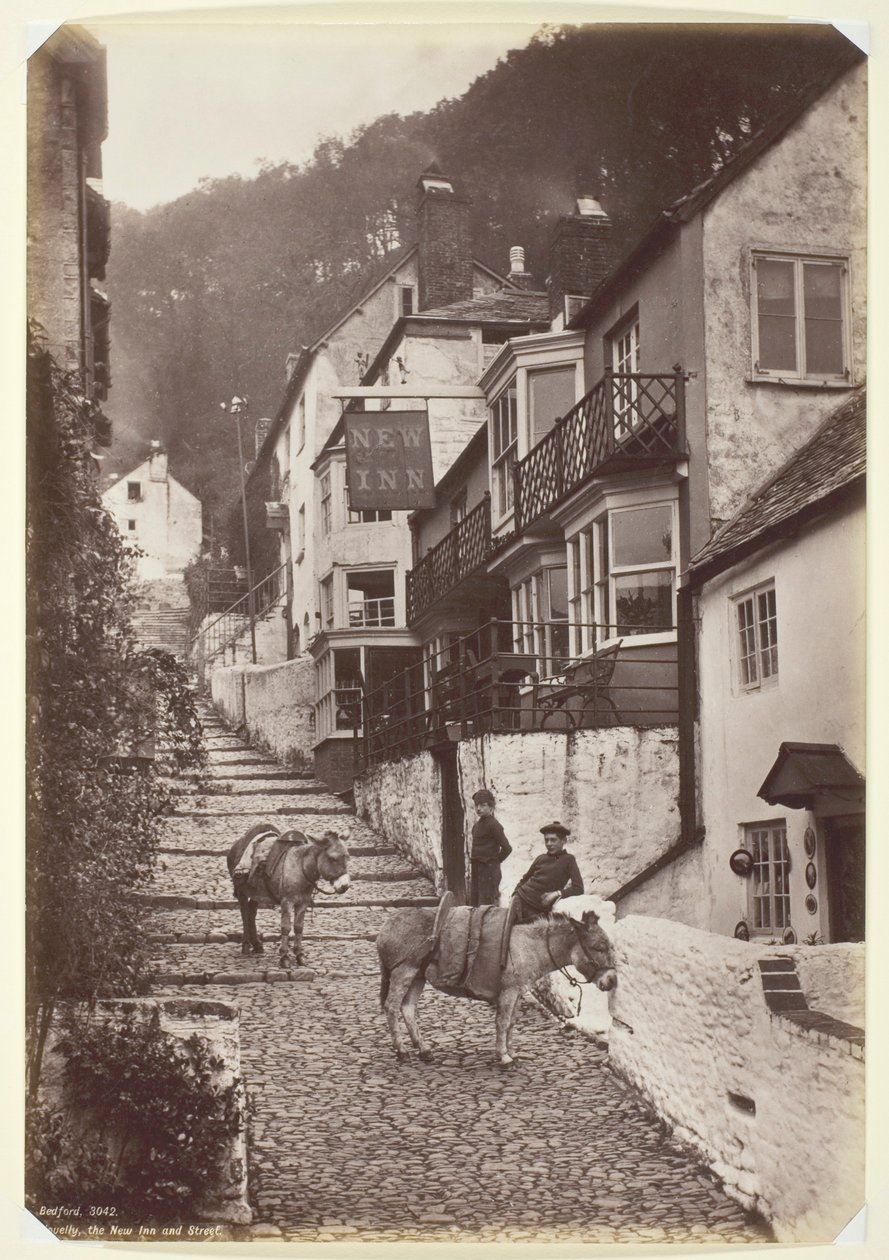 Clovelly, Nowa Karczma i Ulica autorstwa Francis Bedford