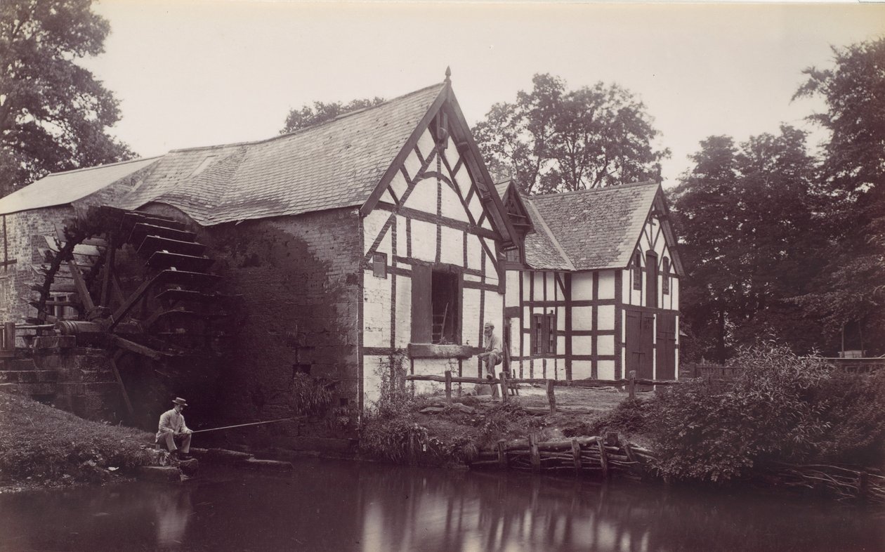 Wrexham, Rossett Mill, lata 70. XIX wieku. autorstwa Francis Bedford