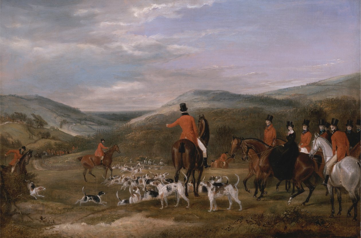 Polowanie na Berkeley, 1842: spotkanie autorstwa Francis Calcraft Turner