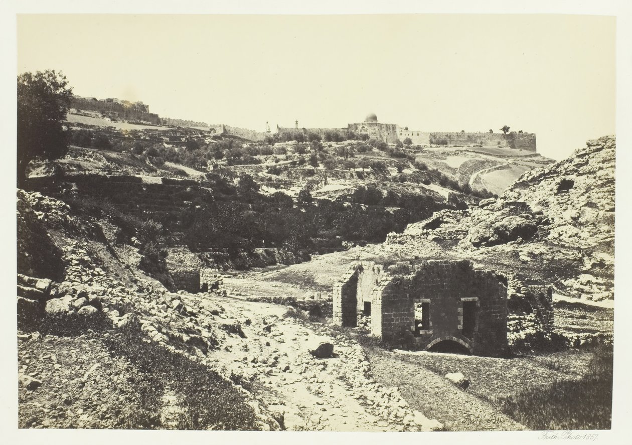 Jerozolima z muru En-Rogel, 1857. autorstwa Francis Frith
