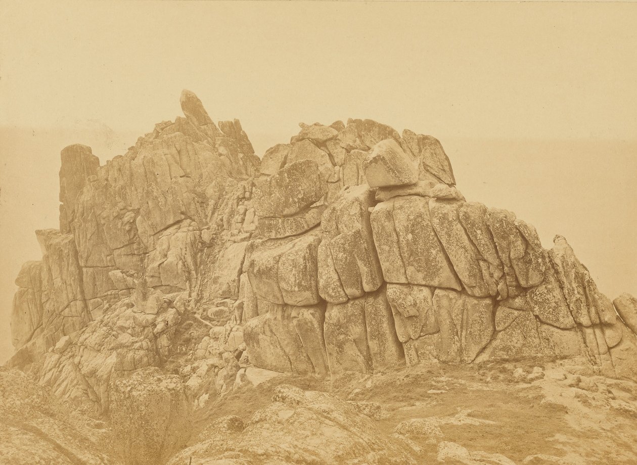 Logan Rock autorstwa Francis Frith