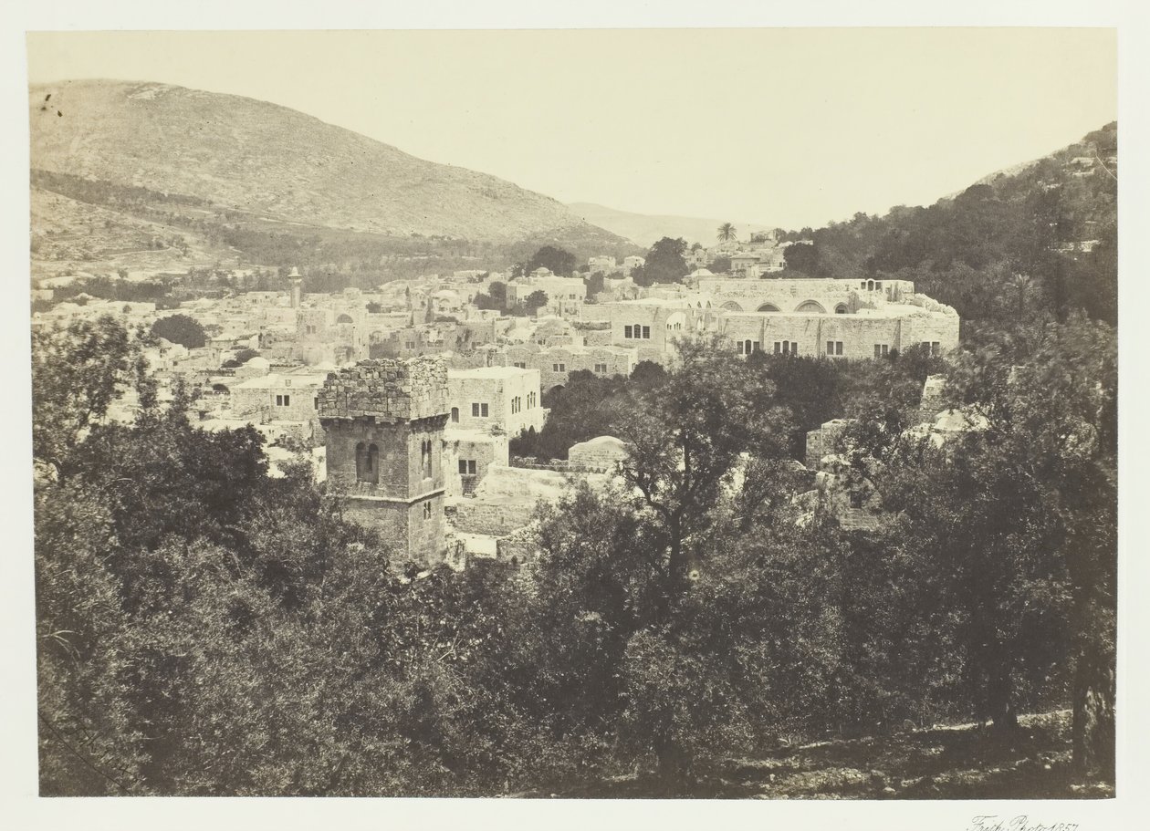 Nablous, Starożytne Sychem, 1857. autorstwa Francis Frith