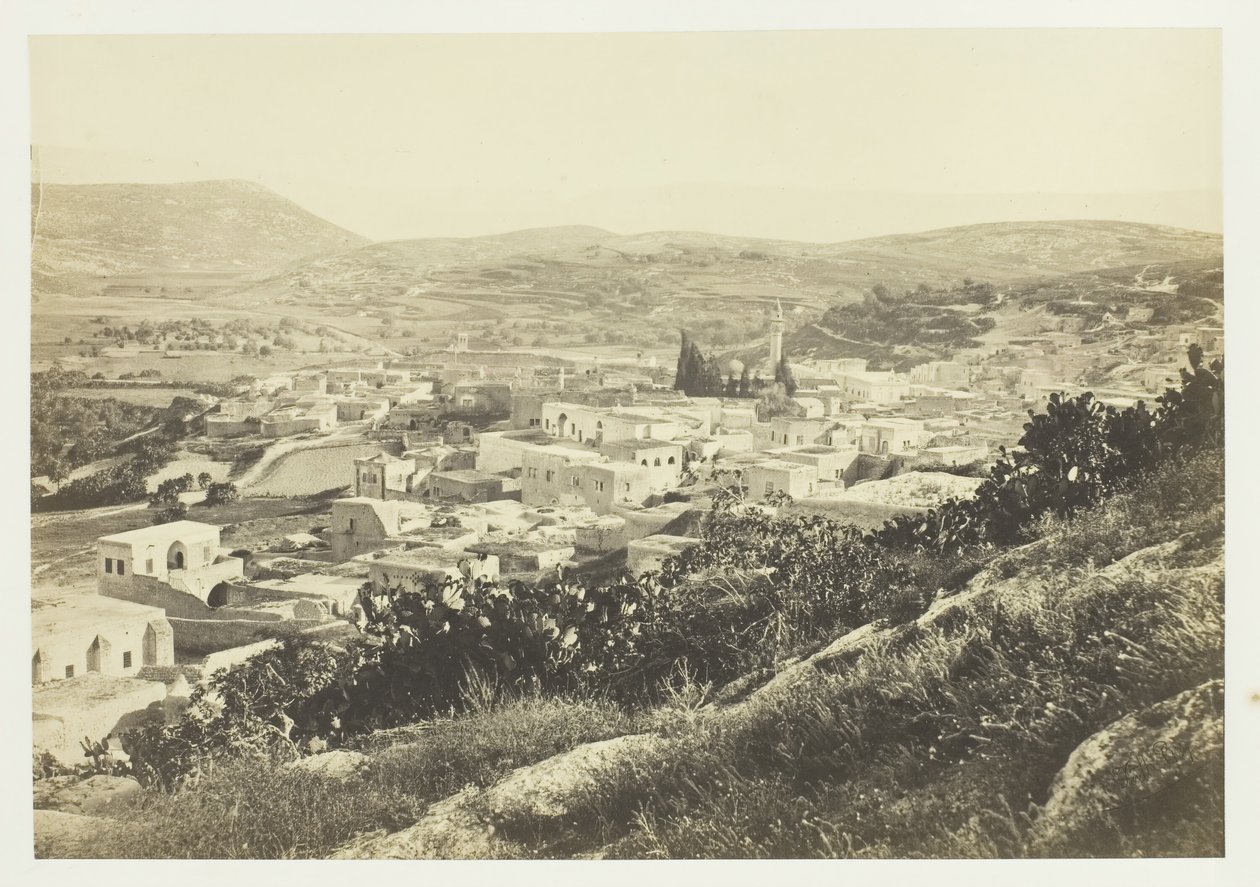Nazaret, Od północnego zachodu, 1857. autorstwa Francis Frith