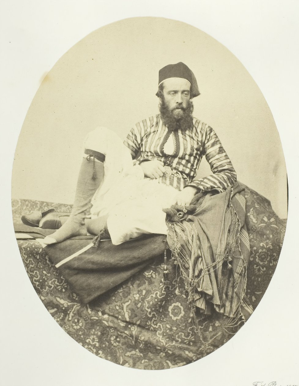 Portret, turecki strój letni, 1857. autorstwa Francis Frith