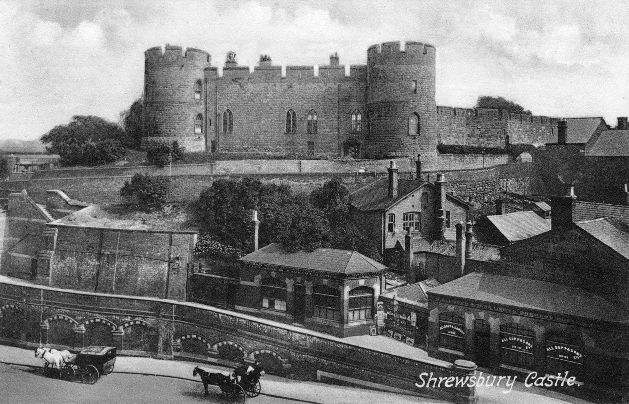 Zamek Shrewsbury, Shrewsbury, Shropshire, c1900-c1920s. autorstwa Francis Frith