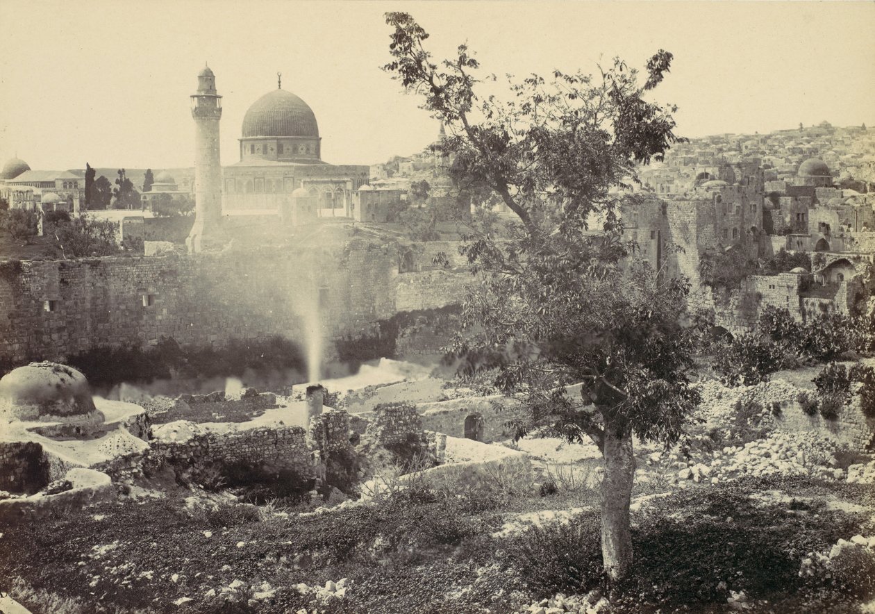 Meczet Omara w Jerozolimie, 1857. autorstwa Francis Frith