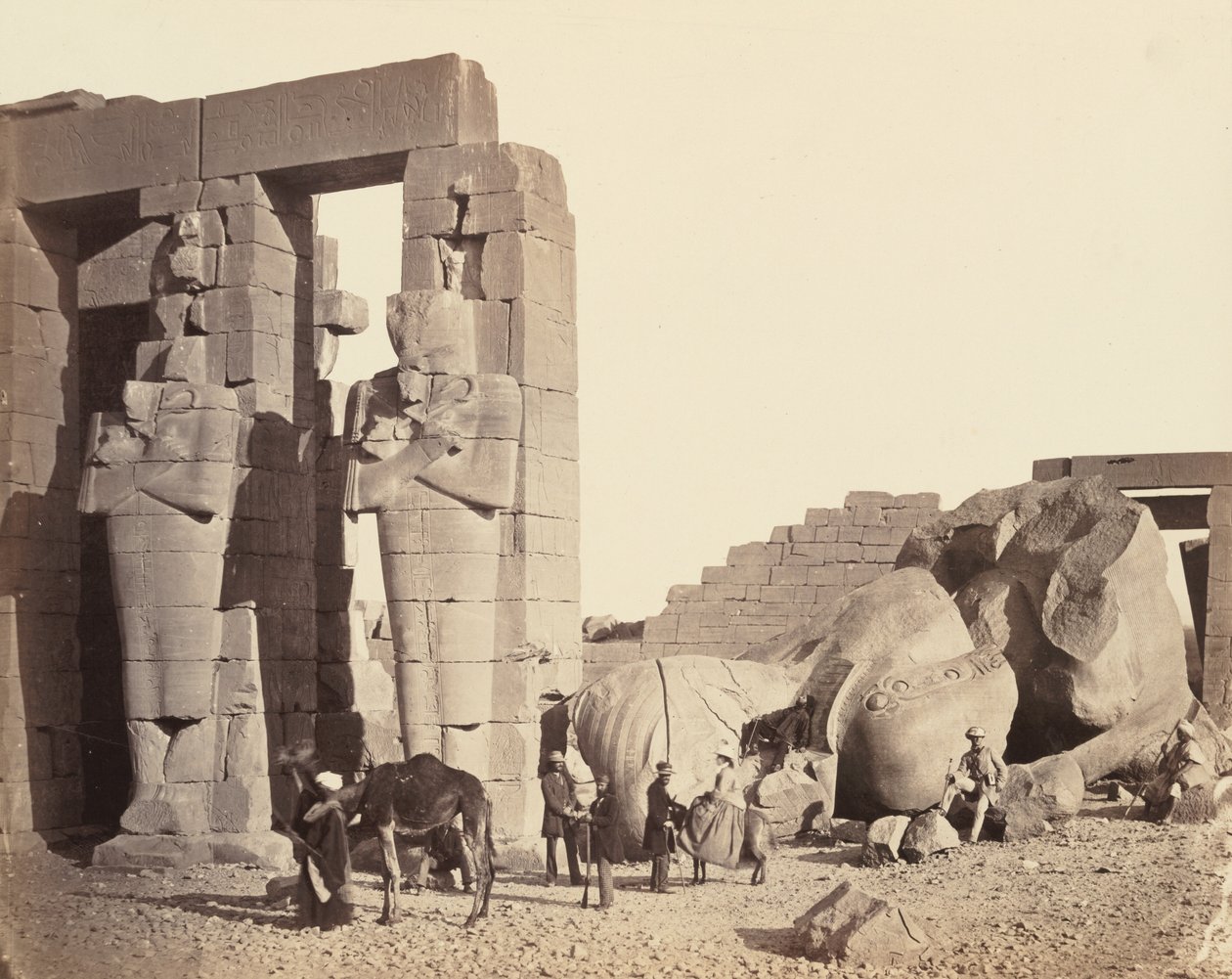 Ramasseum El-Kurneh, Teby, Pierwszy Widok autorstwa Francis Frith