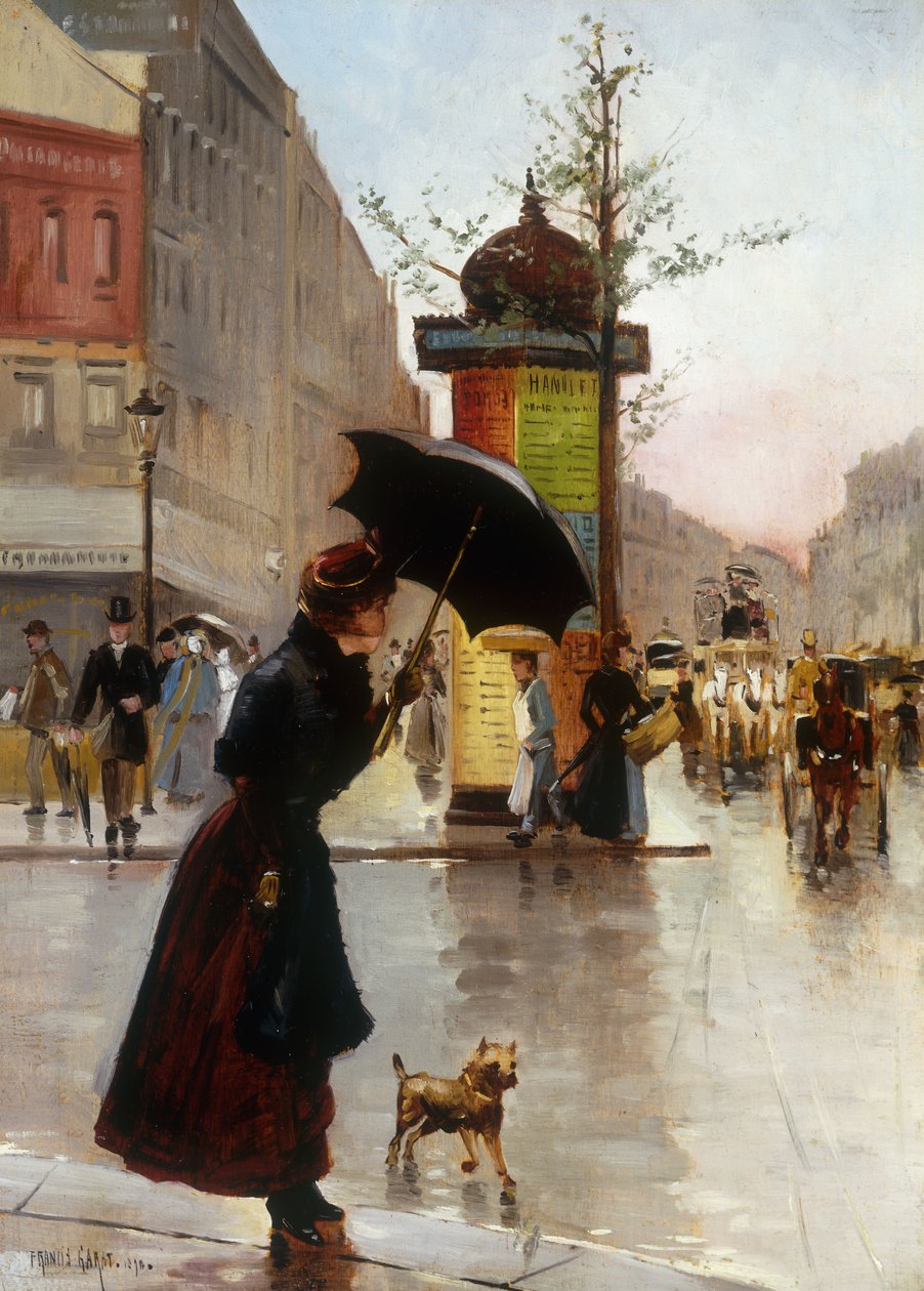 Paryska scena uliczna, 1890 autorstwa Francis Garat