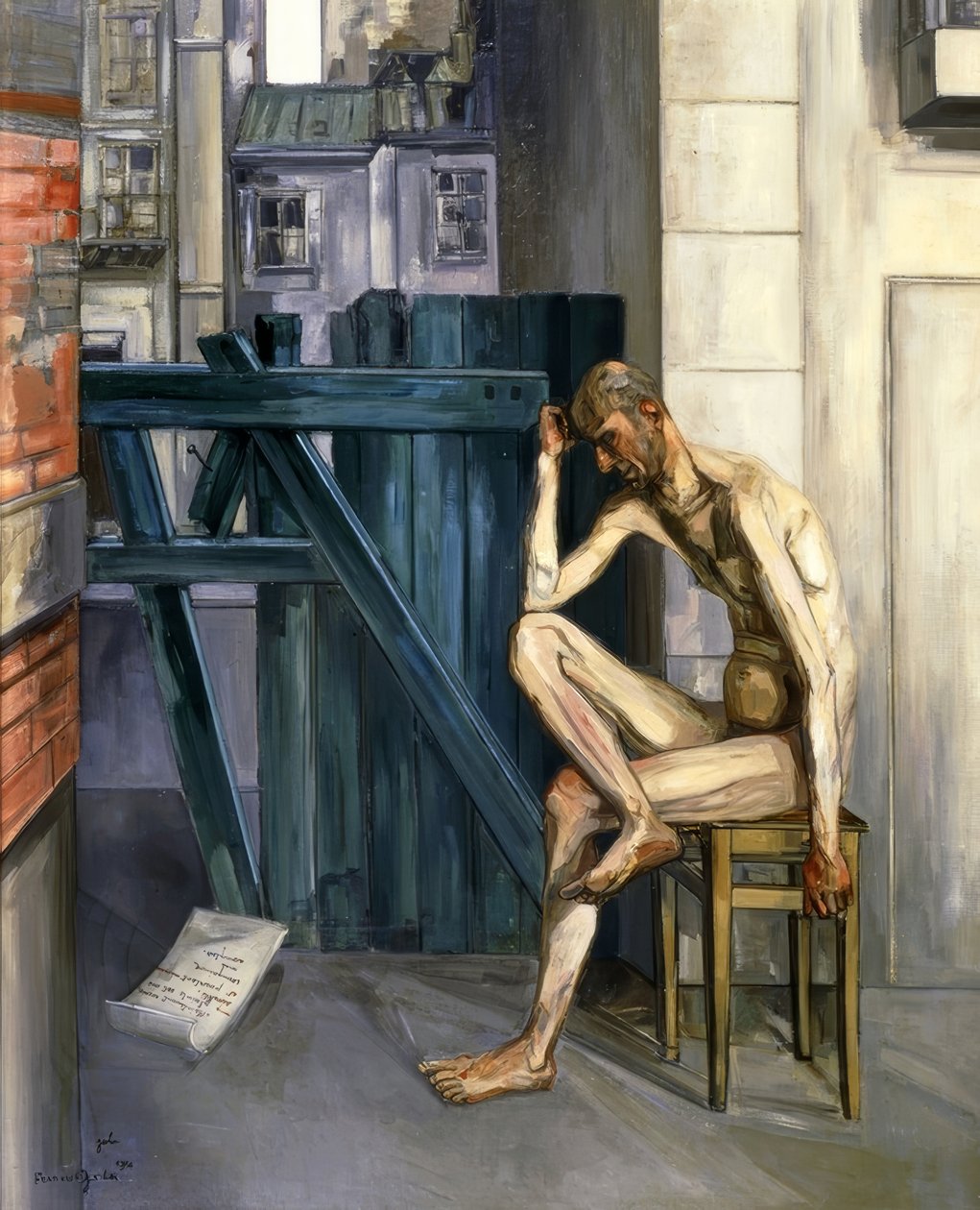 Praca, 1944, olej na płótnie, 161,9 × 129,9cm, autorstwa Francis Gruber