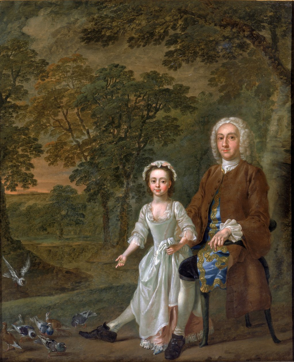 William Ellis i jego córka Elżbieta, c.1745 autorstwa Francis Hayman