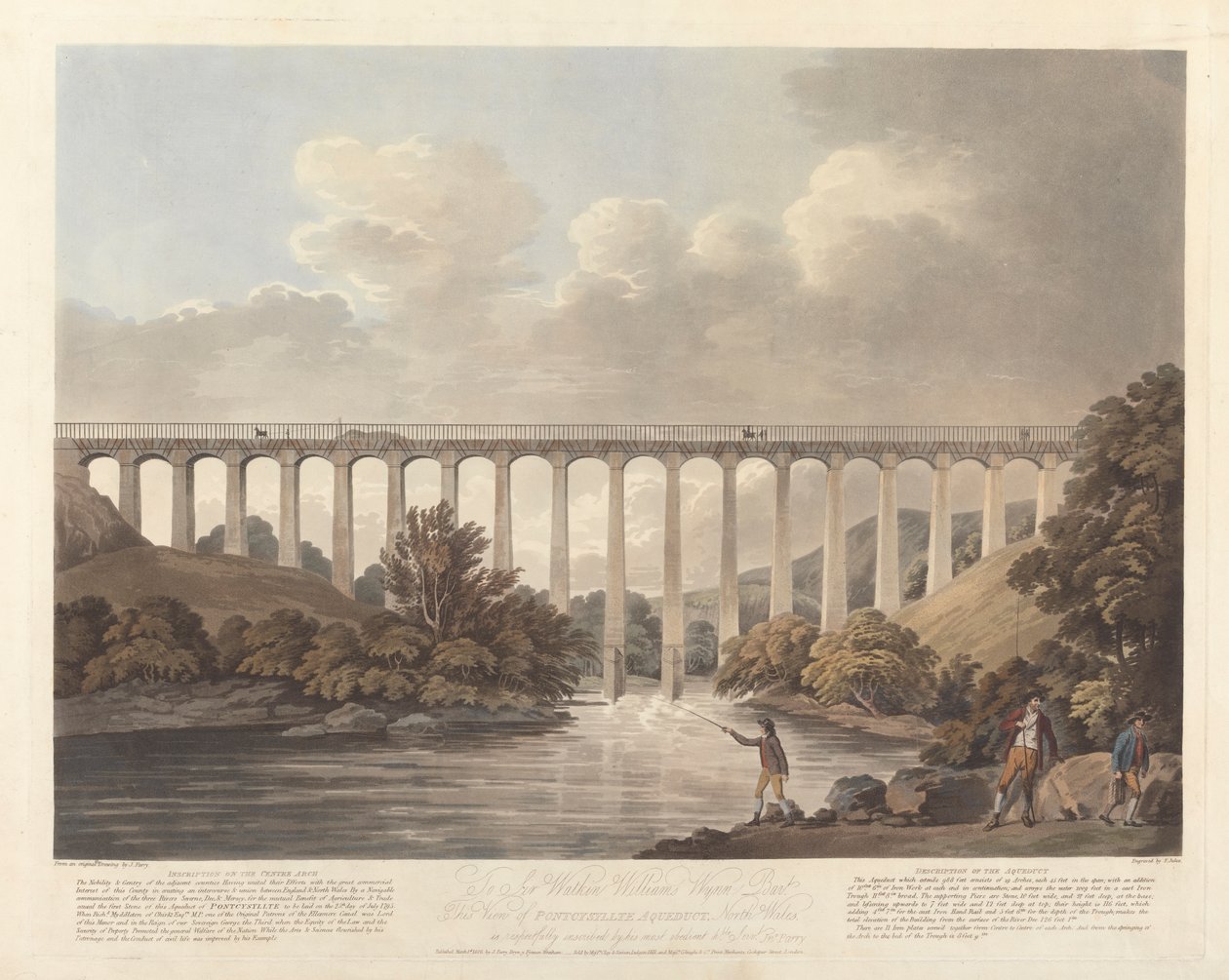 Akwedukt Pontcysyllte, Północna Walia autorstwa Francis Jukes