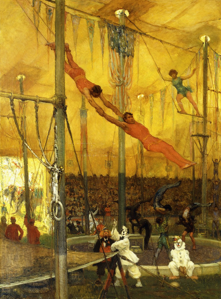 Artyści na trapezie autorstwa Francis Luis Mora