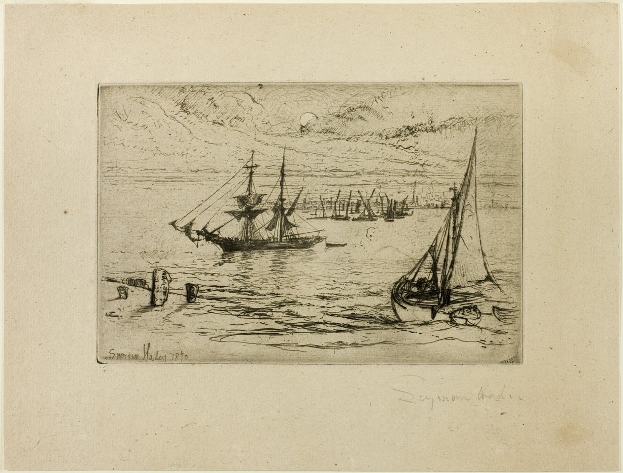 Bryg w Anchor autorstwa Francis Seymour Haden