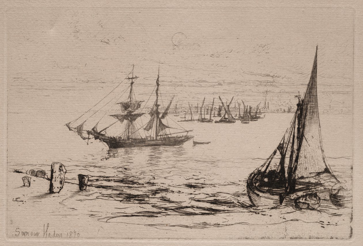 Bryg w Anchor autorstwa Francis Seymour Haden