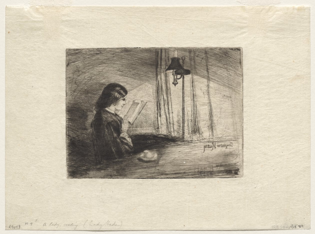Pani czytająca autorstwa Francis Seymour Haden