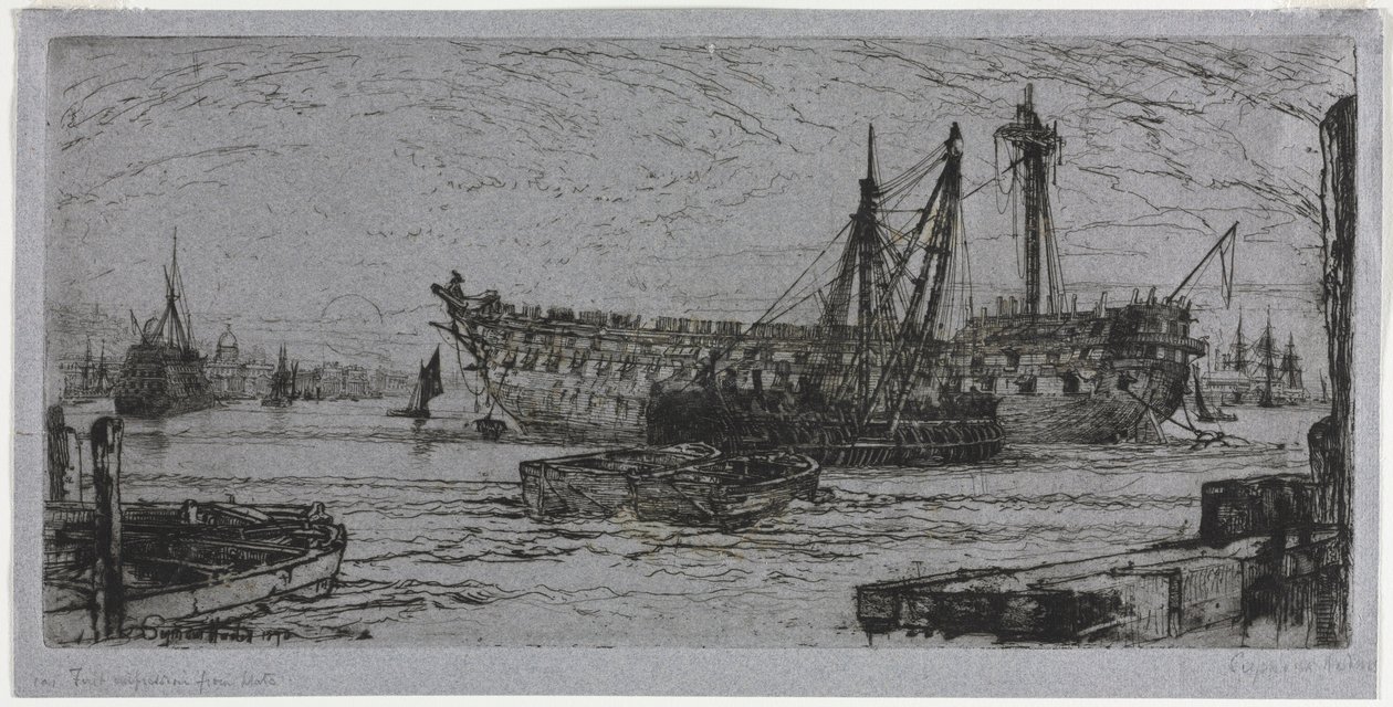 Zerwanie z Agamemnonem, 1870. autorstwa Francis Seymour Haden