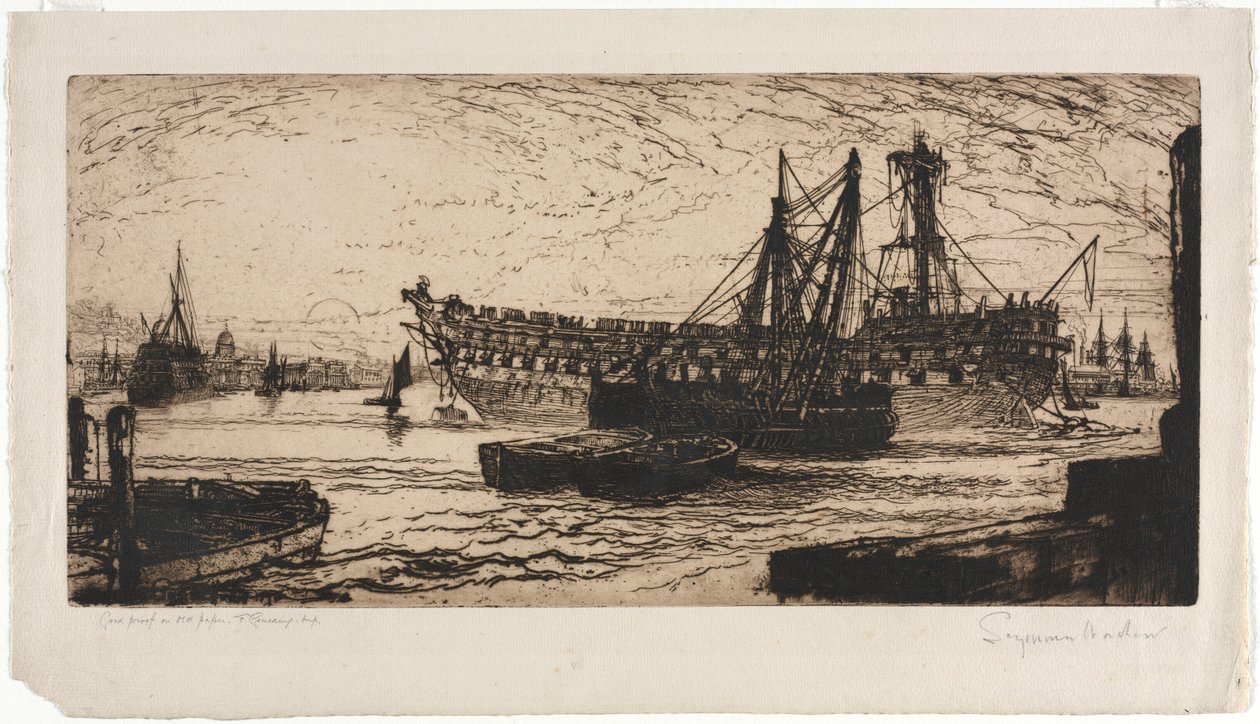 Zerwanie z Agamemnonem. autorstwa Francis Seymour Haden