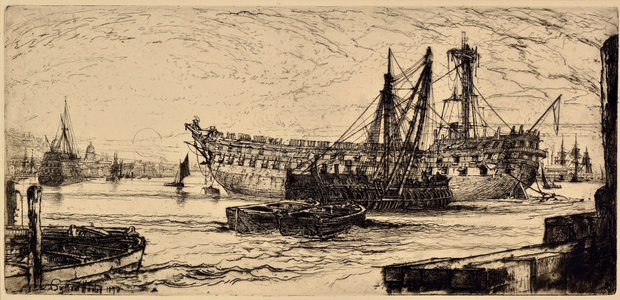 Zerwanie „Agamemnona” autorstwa Francis Seymour Haden