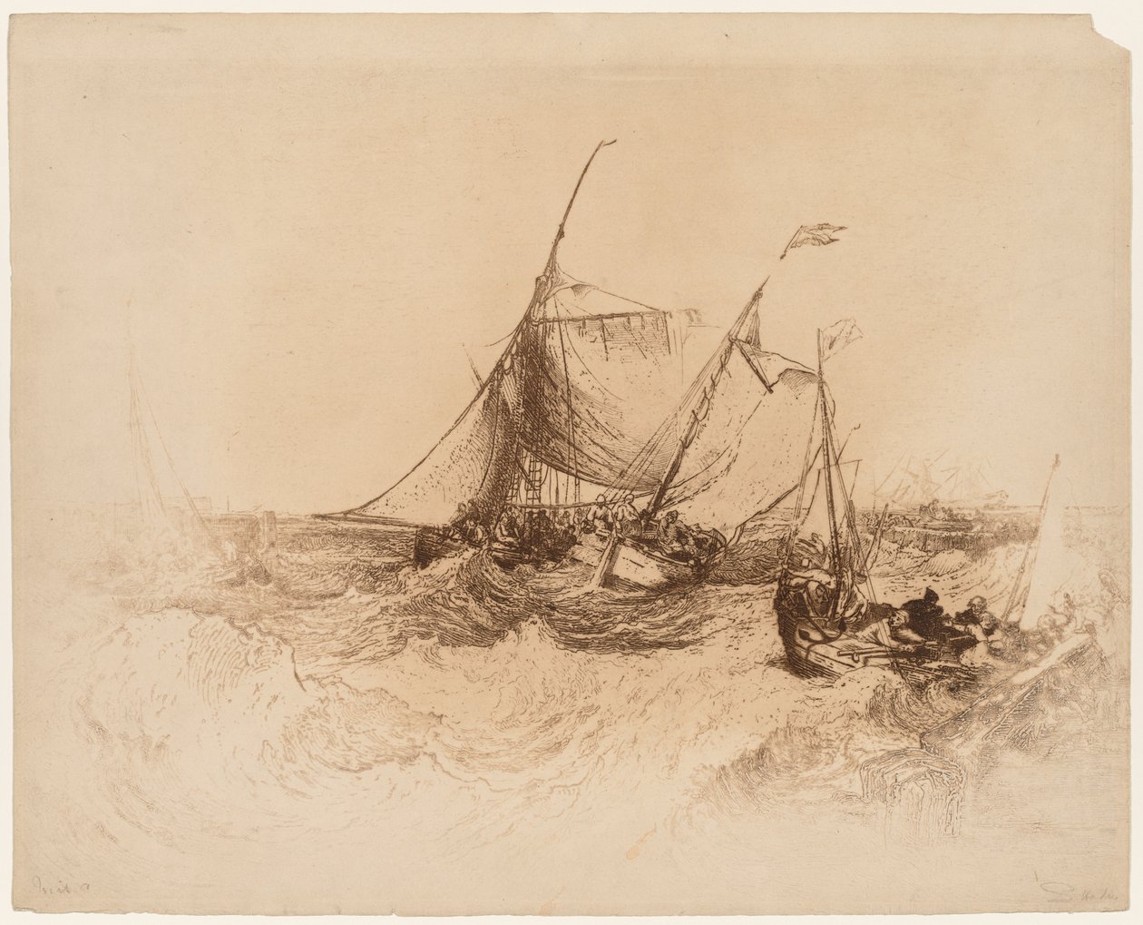 Molo w Calais autorstwa Francis Seymour Haden