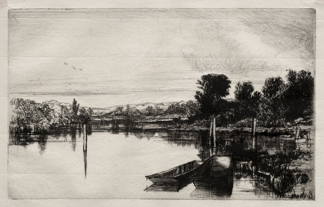 Egham, 1859. autorstwa Francis Seymour Haden