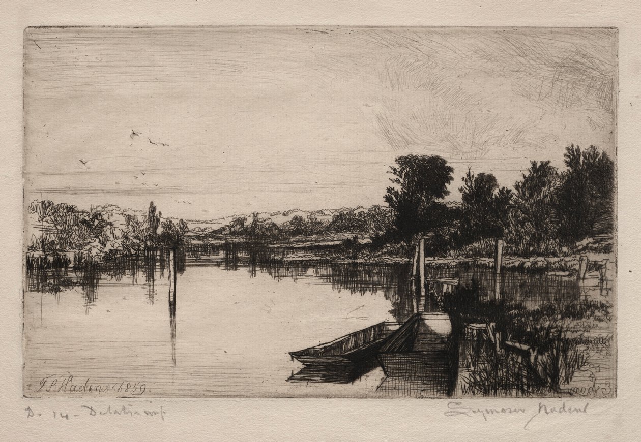 Egham, 1859. autorstwa Francis Seymour Haden