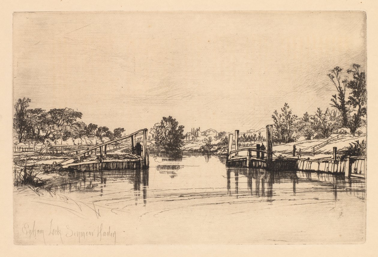 Zamek Egham, 1859. autorstwa Francis Seymour Haden