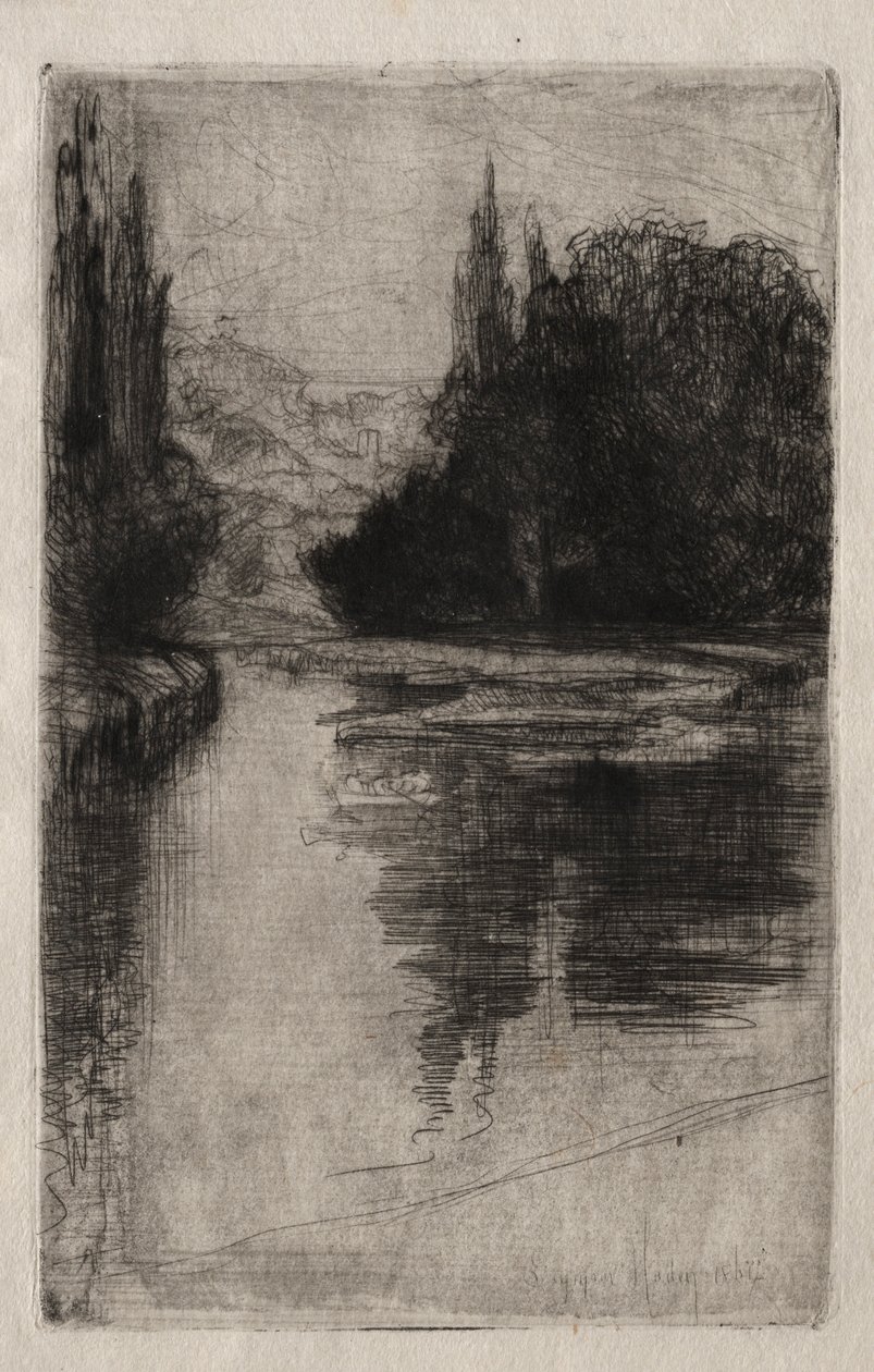 Wieczór, 1864. autorstwa Francis Seymour Haden