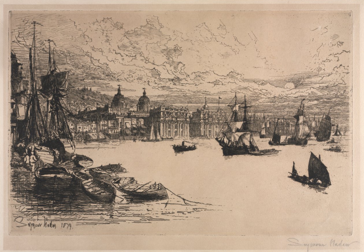 Greenwicz autorstwa Francis Seymour Haden