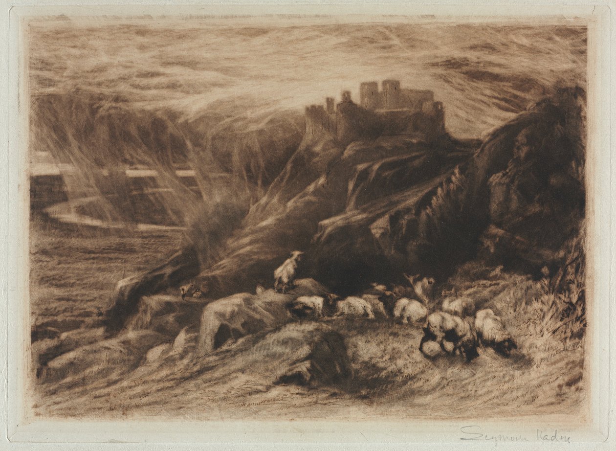 Harlech A druga płyta, 1880. autorstwa Francis Seymour Haden
