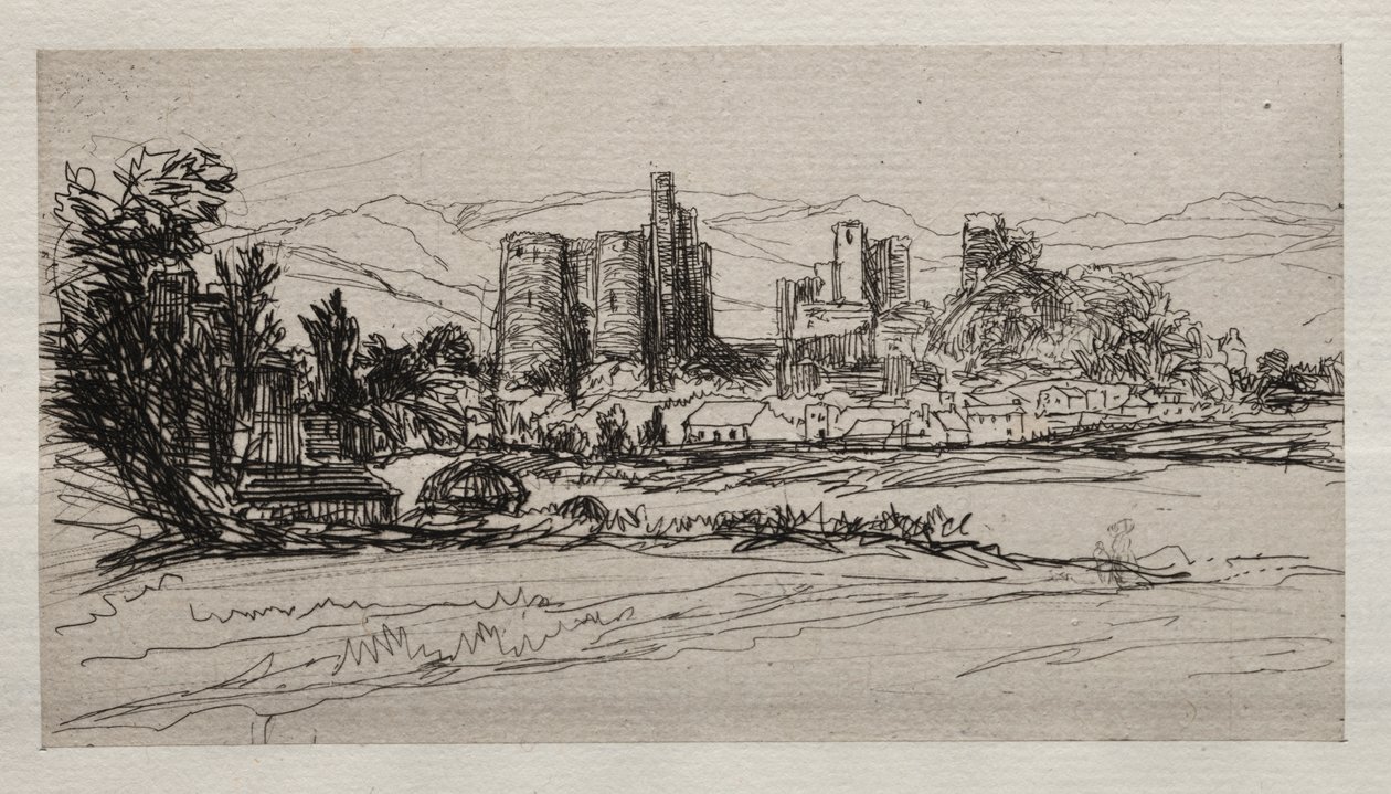 Zamek Kidwelly autorstwa Francis Seymour Haden