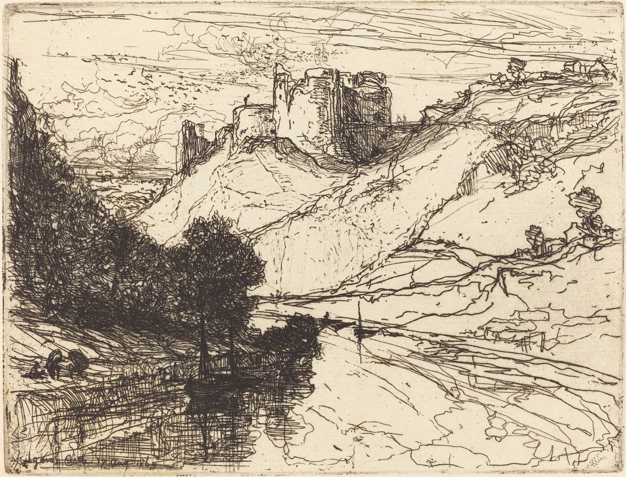 Zamek Kilgaren autorstwa Francis Seymour Haden