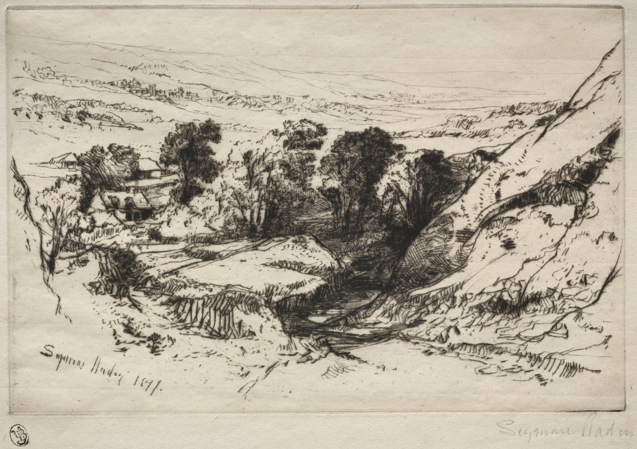 Dziewięć Taczek w dół autorstwa Francis Seymour Haden