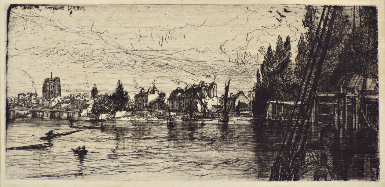 Stary kościół Chelsea autorstwa Francis Seymour Haden