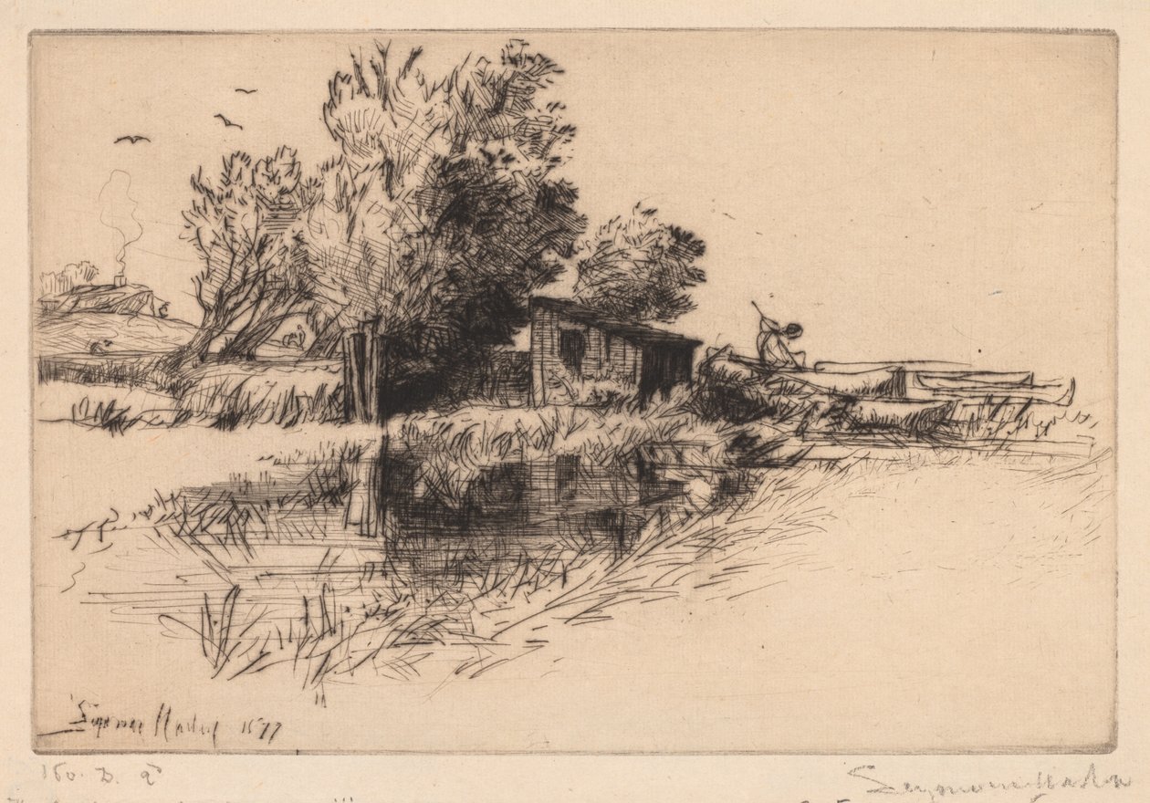 Mała przystań, 1877. autorstwa Francis Seymour Haden