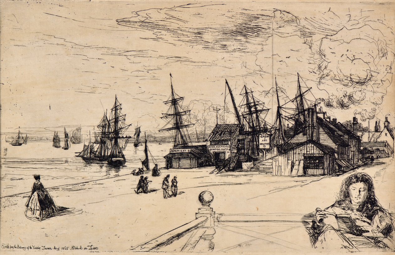 Tawerna Jachtowa, Erith autorstwa Francis Seymour Haden