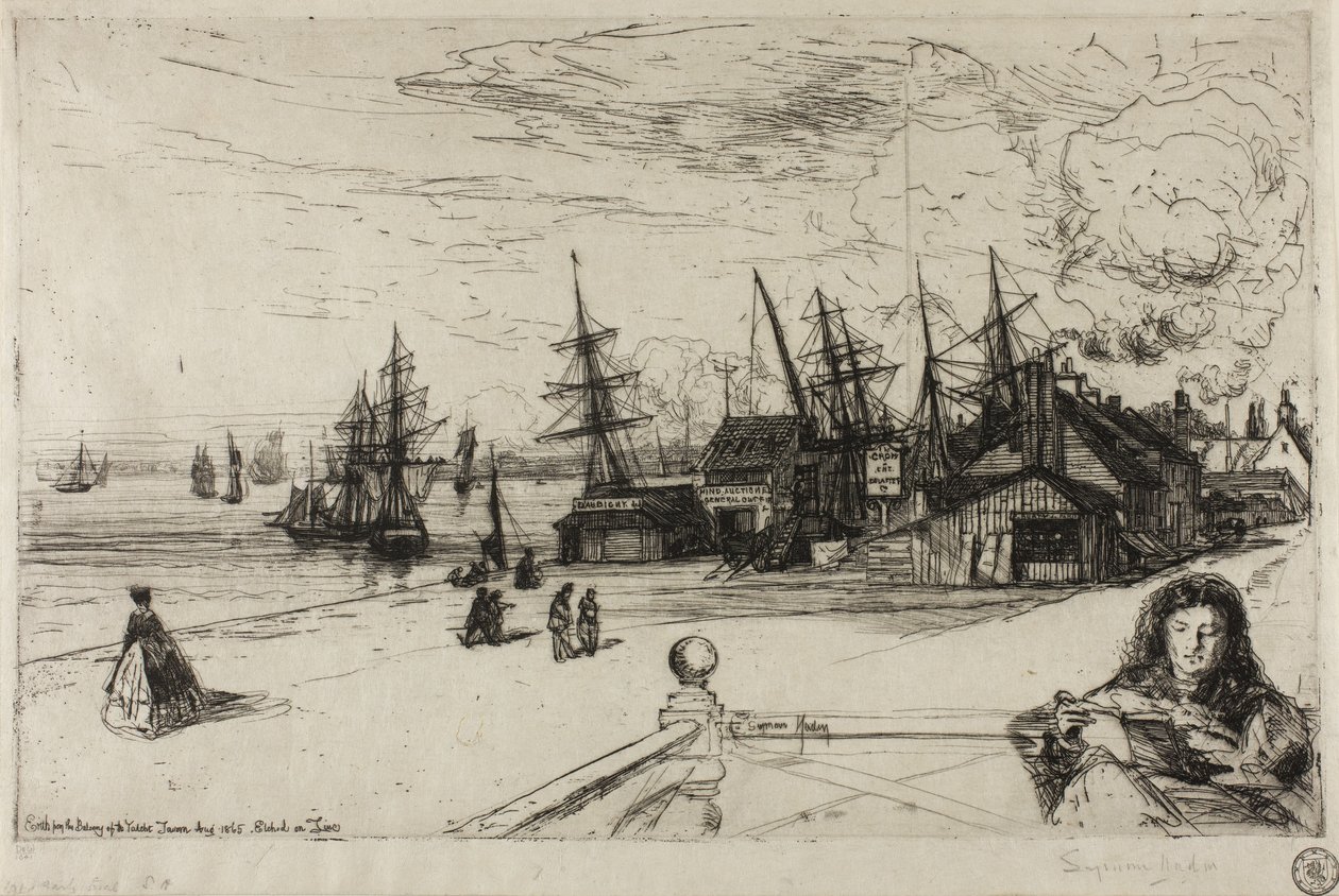 Tawerna Jachtowa, Erith, 1865 autorstwa Francis Seymour Haden
