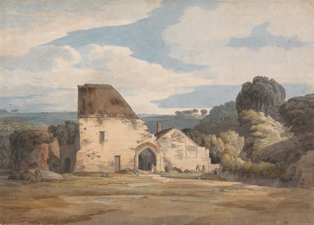 Opactwo Dunkerswell, 20 sierpnia 1783 r. autorstwa Francis Towne