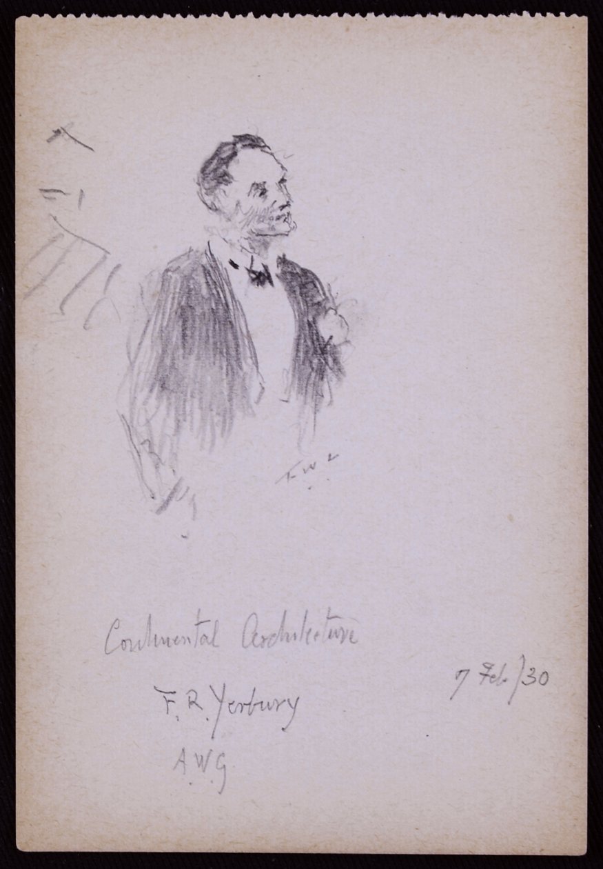 Portret FR Yerbury autorstwa Francis Wilfred Lawson