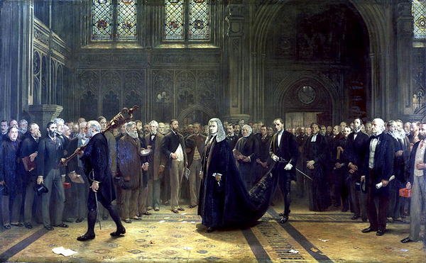 Procesja Mówców w 1881 r. autorstwa Francis Wilfred Lawson