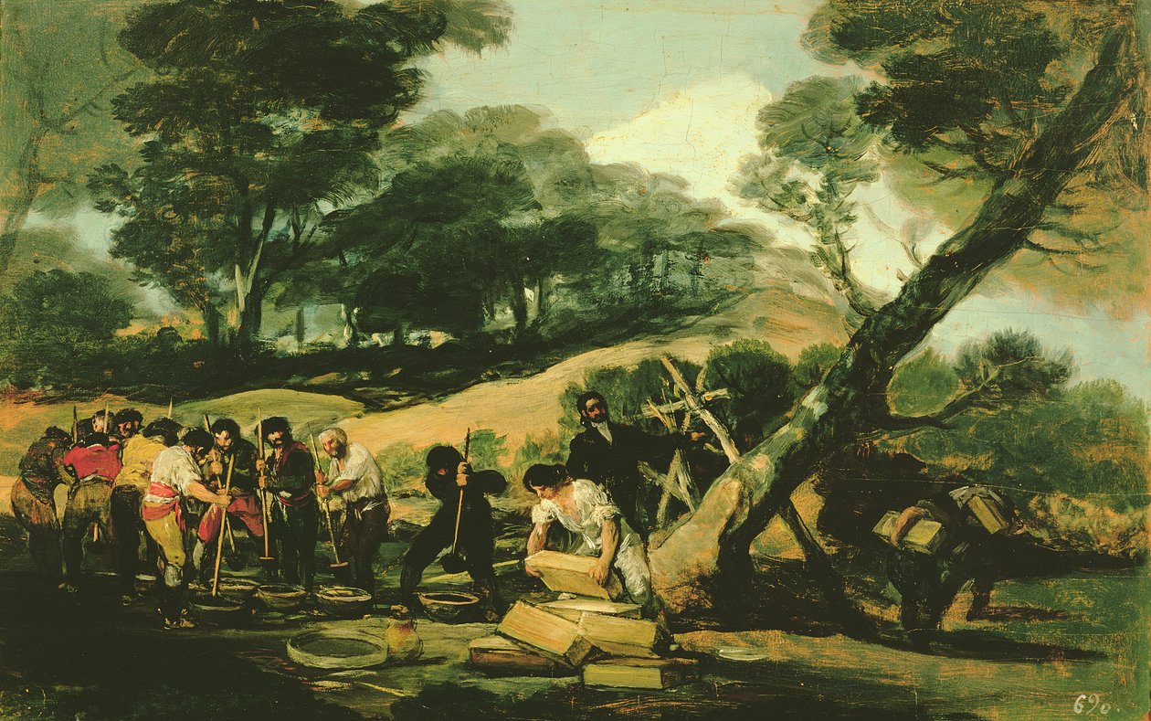 د بارودو پټه تولید، 1812-13 پولی autorstwa Francisco de Goya
