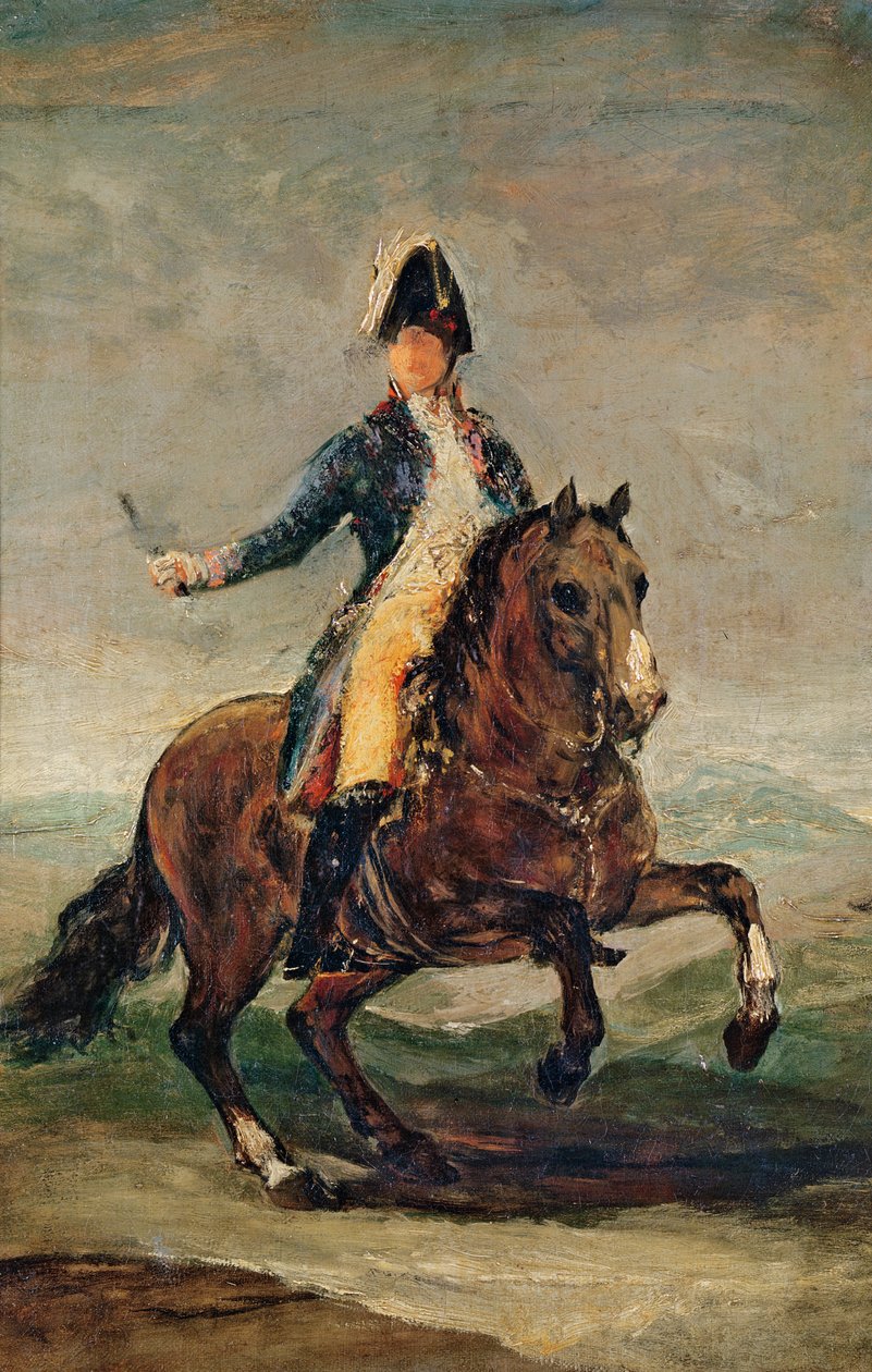 Portret konny Ferdynanda VII (1784-1833), króla Hiszpanii autorstwa Francisco de Goya