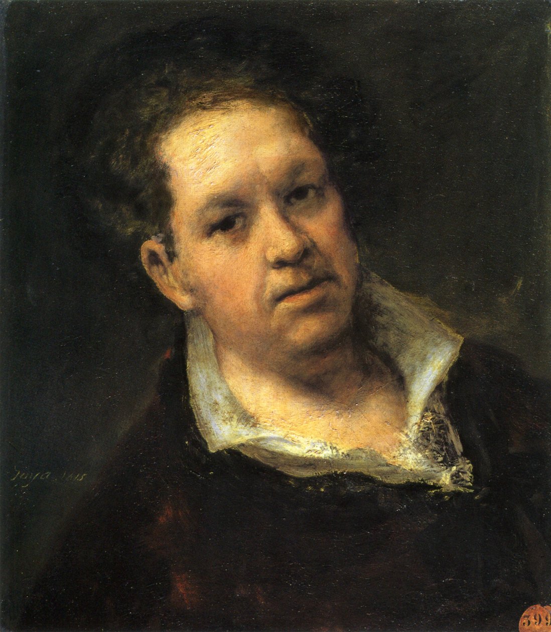 Autoportret w wieku 69 lat autorstwa Francisco de Goya