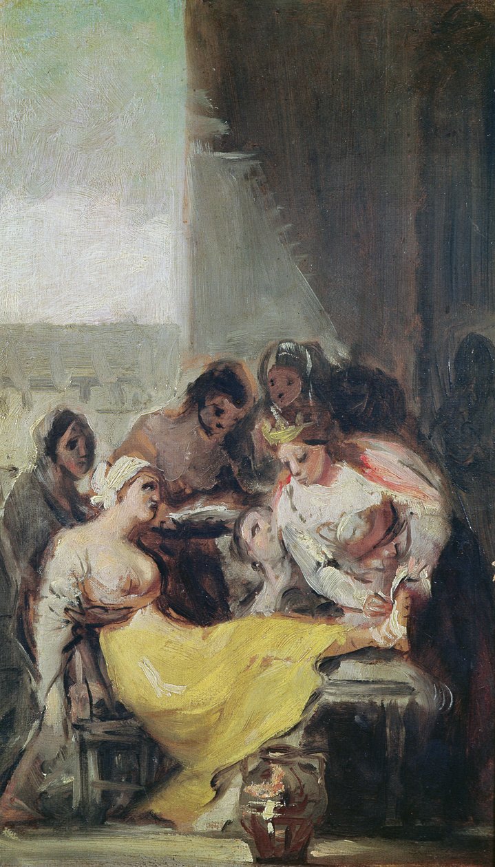 Św. Izabela w trosce o trędowatych autorstwa Francisco de Goya