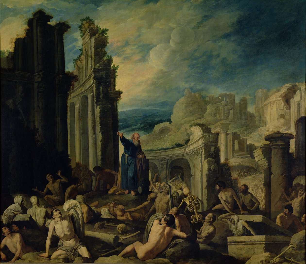 Wizja Ezechiela, 1630 autorstwa Francisco Collantes