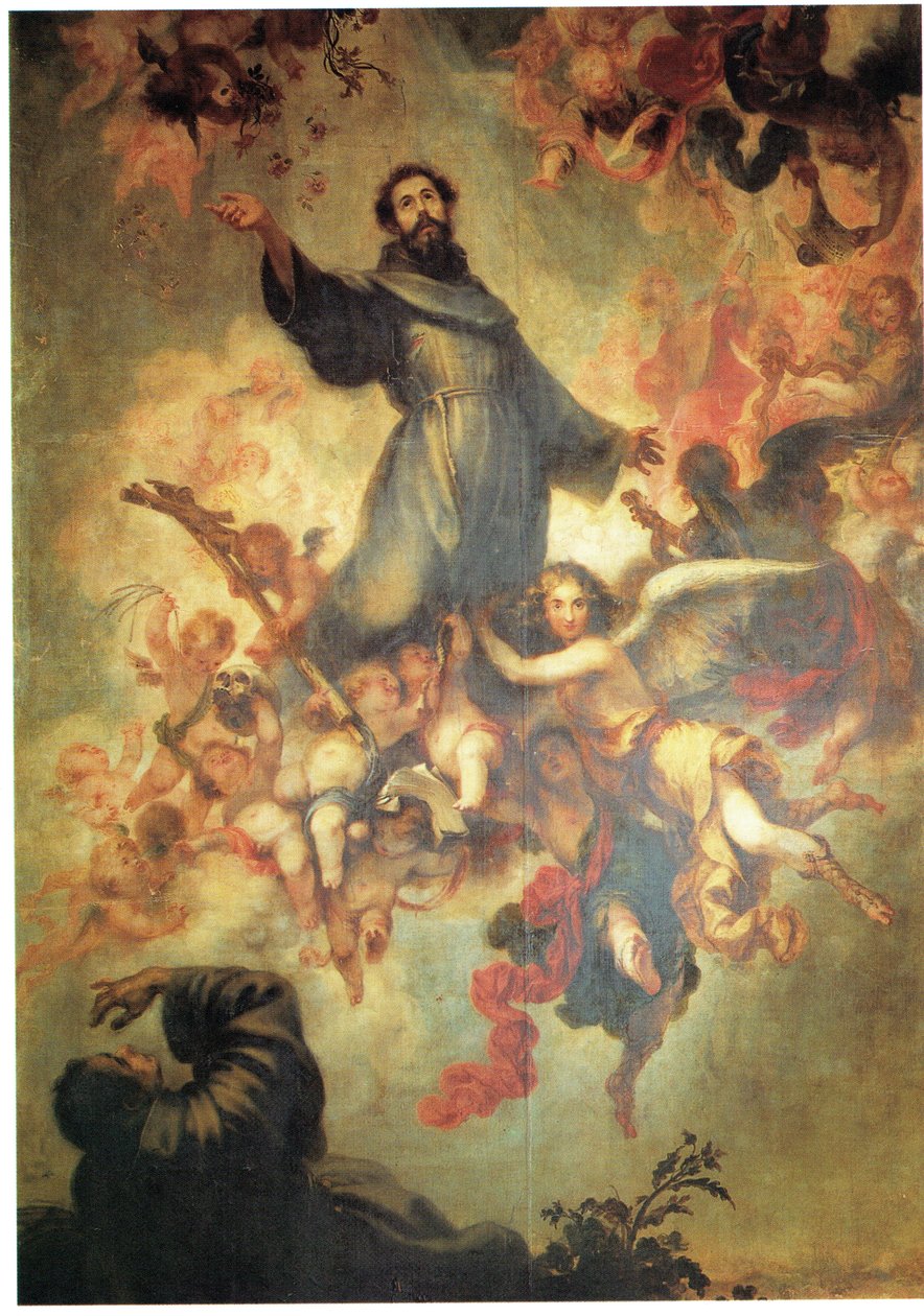 Apoteoza św. Franciszka z Asyżu autorstwa Francisco Herrera the Younger  
